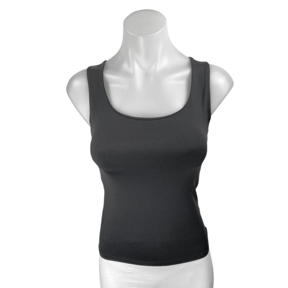 Zara Women's Black Silky Satin Sleeveless Cami Camisole Crop Tank Top Size S